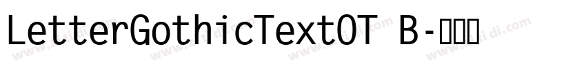 LetterGothicTextOT B字体转换
